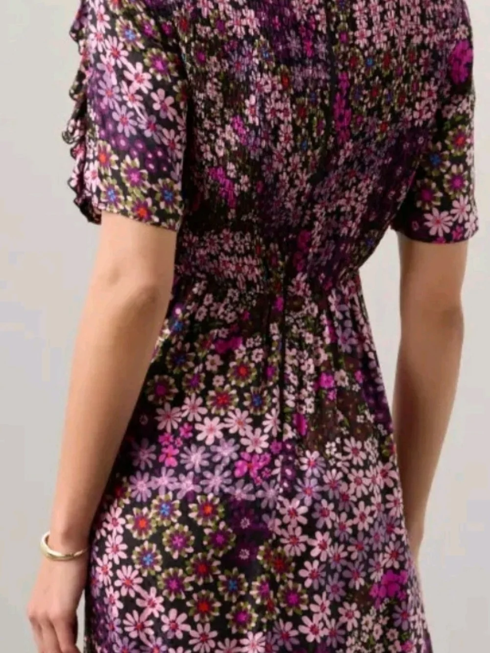$428 MSRP, Kate Spade New York Pacific Petals Smocked Dress